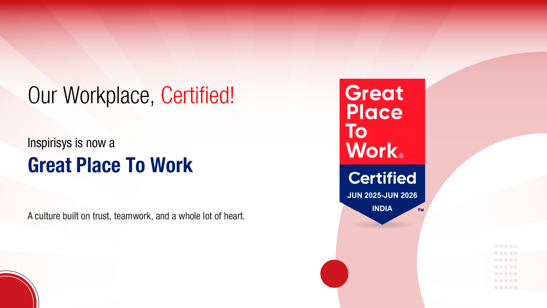 Inspirisys Great Place To Work