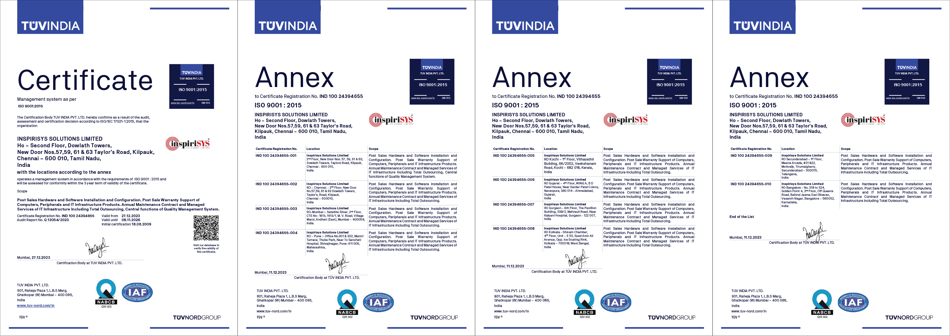 ISO 9001:2015 certificate