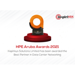 ISL awarded the Best Partner in Data Center Networking at the HPE Aruba Awards 2021