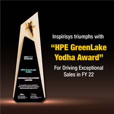 “Inspirisys triumphs with HPe GreenLake Yodha Award FY 22”